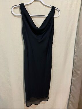Jump Black Cowl Neck Midi Dress a3/106